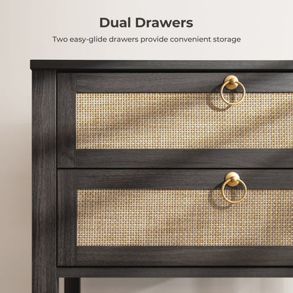 Grande table de chevet Terra, hauteur 25,6 pouces 